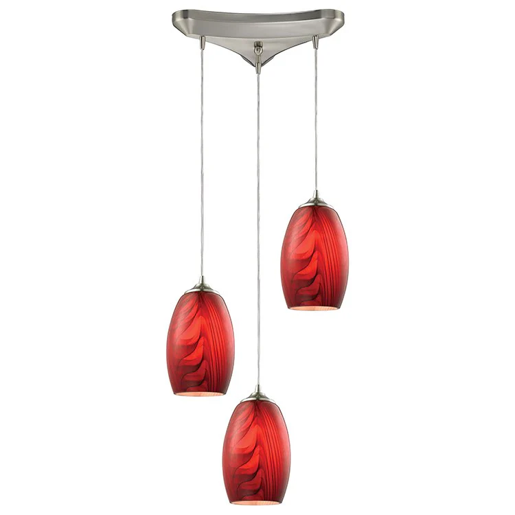 Tidewaters Three-Light Triangular Pan Pendant - Frankwebs