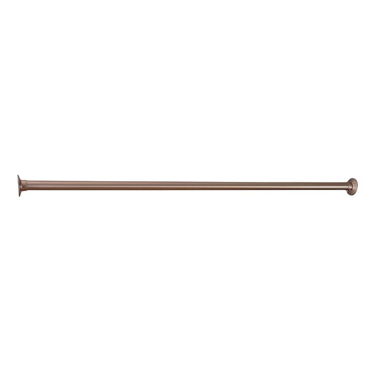 Shower Rod Straight with 310 Flanges Antique Brass 72 Inch Brass - Frankwebs