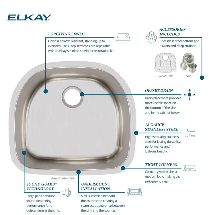 Sink Kit Lustertone Iconix 23.625 x 21.25 Inch Single Bowl Luminous Satin Bottom Grid Drain Strainer - Frankwebs