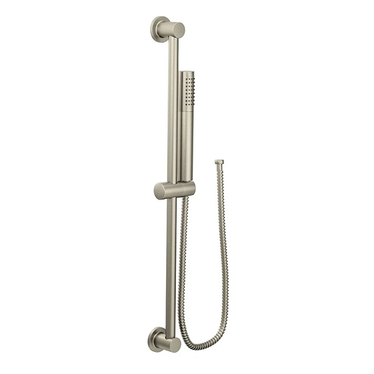 Handshower Set Level Wand Brushed Gold 1 Function 1.75 Gallons per Minute 30IN Slide Bar with Push Button Height Selection - Frankwebs