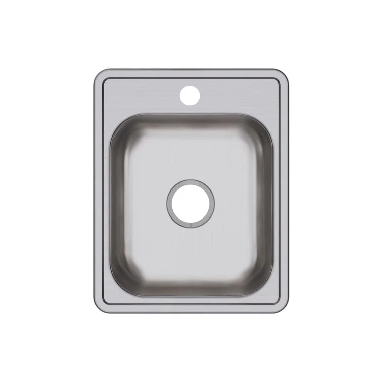 Bar Sink Dayton 17 x 21 Inch Single Bowl 1 Hole ADA Satin Drop-In Rectangle Drain Size 3-1/2 Inch - Frankwebs