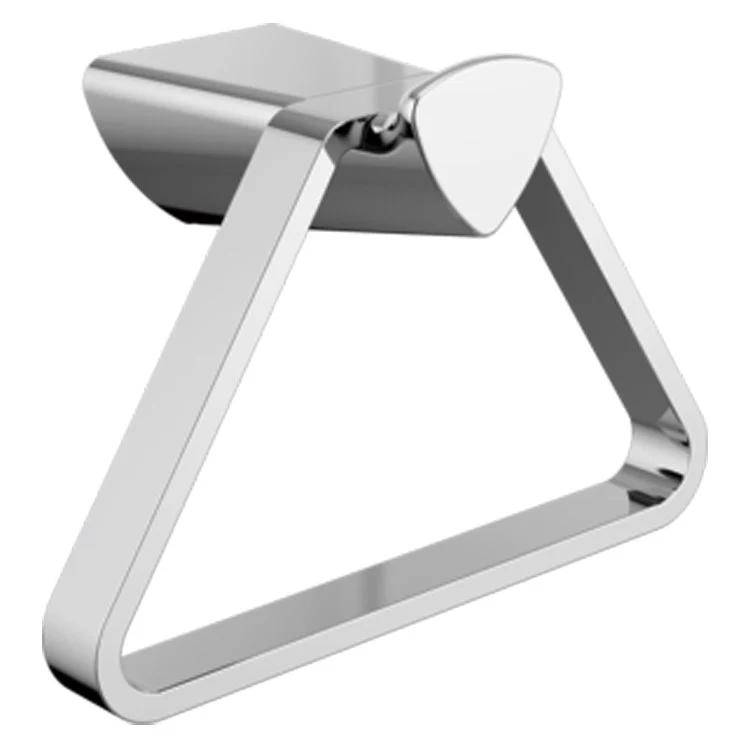 Towel Ring Zura 7 Inch Triangular Closed Matte Black Zinc - Frankwebs