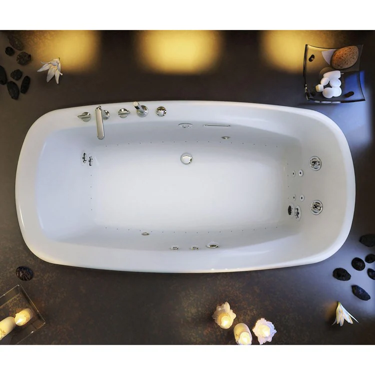 Tub Eterne 72 x 36 x 23-1/2 Inch Drop-in with Aerofeel Center White Acrylic - Frankwebs
