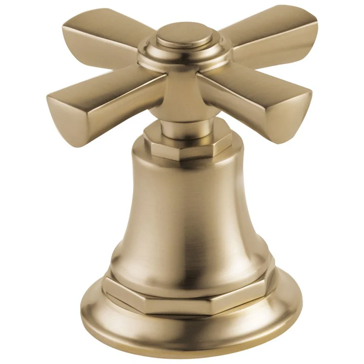 Handle Kit Rook Zinc 2 Cross Brilliance Luxe Gold ADA for Roman Tub Faucet - Frankwebs