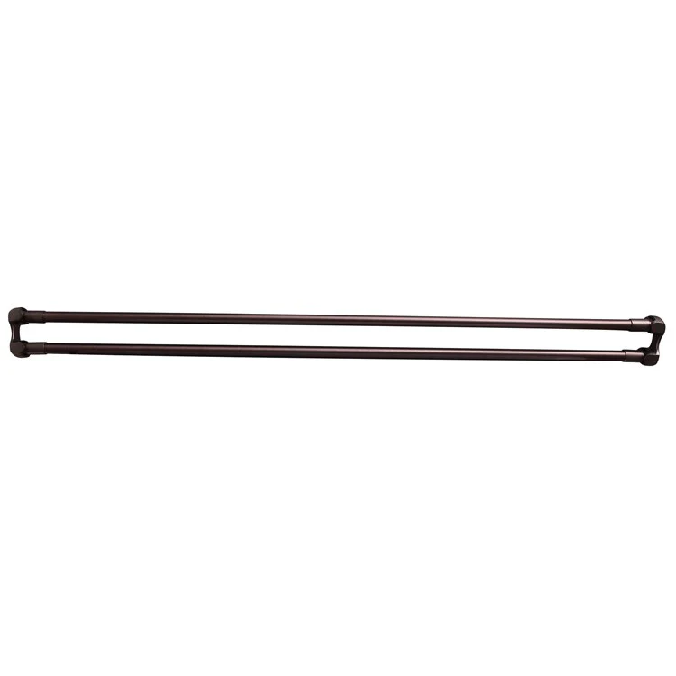 Shower Rod Straight Double with Flanges Oil Rubbed Bronze 72 Inch Brass - Frankwebs