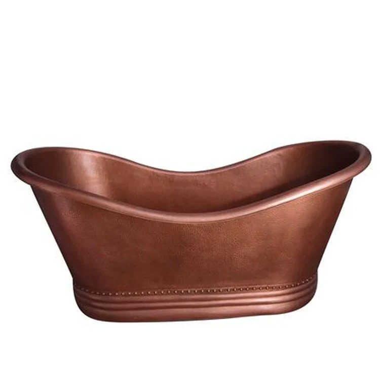 Freestanding Tub Allegro Double Slipper Oval Antique Copper No Faucet Holes - Frankwebs