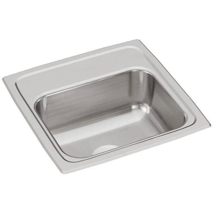 Bar Sink Lustertone Classic 15 x 15 Inch Single Bowl Kitchen ADA Lustrous Satin Drop-In Square Drain Size 2 Inch - Frankwebs