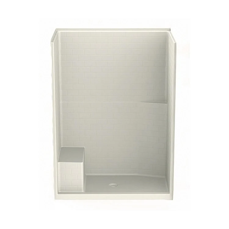 Shower Module 60 x 35-1/4 x 81-1/4 Inch AcrylX White 1 Pieces Left Hand Integrated Seat Above Floor Rough - Frankwebs