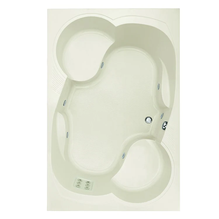 Combination Tub Designer Collection Makyla 75 x 48 x 21 Inch Drop-In Biscuit - Frankwebs