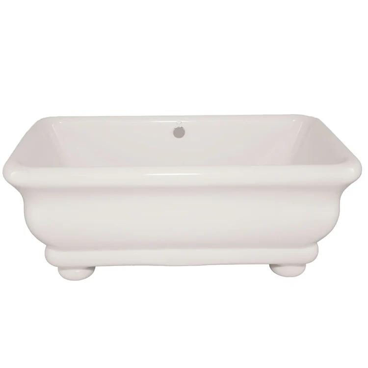 Air Tub Designer Collection Donatello Freestanding Bone Rectangle Acrylic 66 x 36 x 27 Inch - Frankwebs