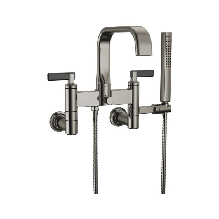 Tub Filler Trim Allaria 2 Lever Brilliance Black Onyx ADA 8 Inch Spread - Frankwebs