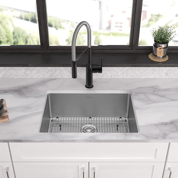 Kitchen Sink Crosstown 25 x 22 Inch Single Bowl Polished Satin Drop-In Undermount - Frankwebs