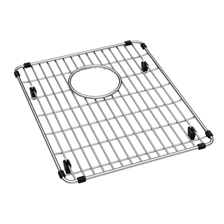 Sink Grid Bottom Grid 12 x 14.5 Inch Polished Stainless Steel for Bowls with Rear Center Drain Opening - Frankwebs