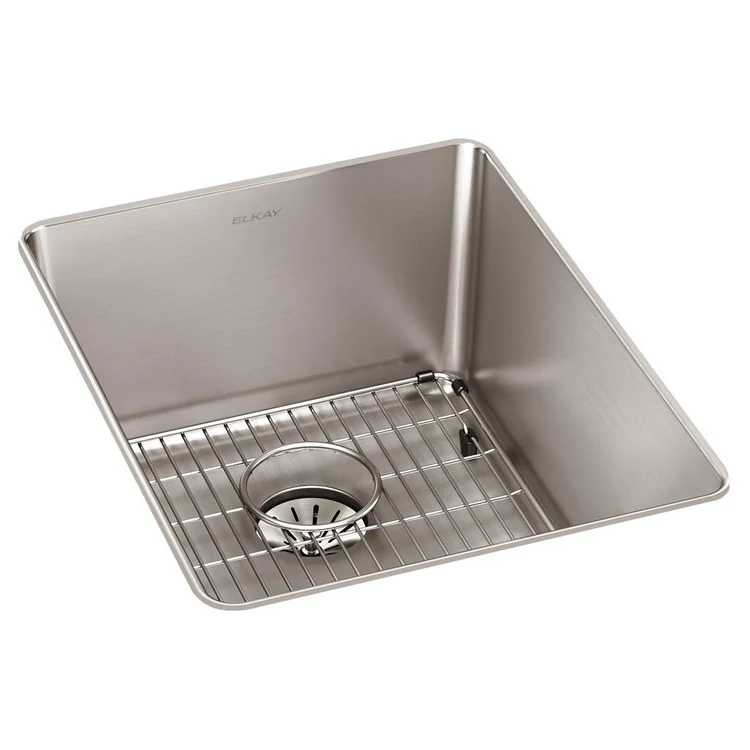 Kitchen Sink Lustertone Iconix 16.5 x 20.5 Inch Single Bowl Kit with Perfect Drain Luminous Satin Undermount - Frankwebs