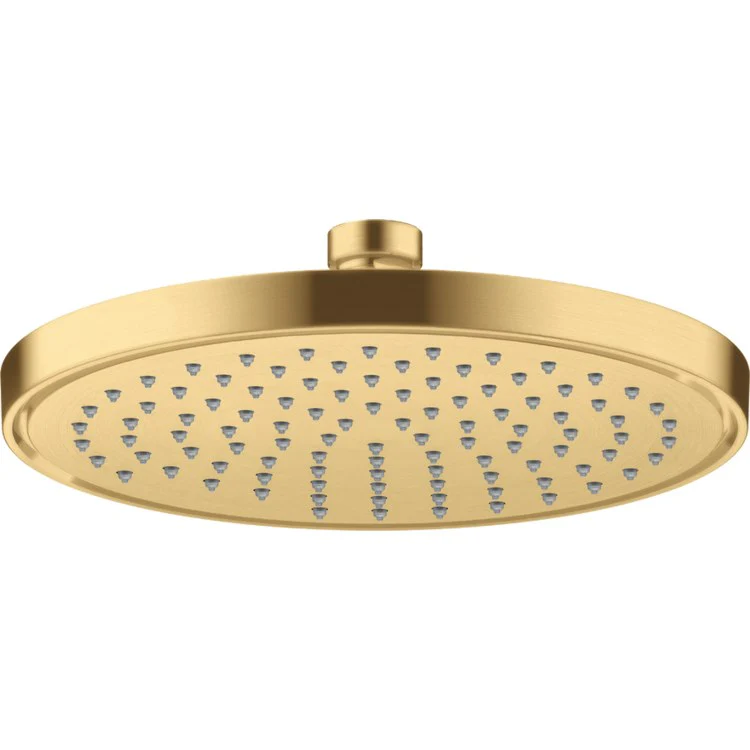 Showerhead ShowerSolutions 1 Function Brushed Gold Optic 8-5/8 Inch 1.5 Gallons per Minute Rain - Frankwebs