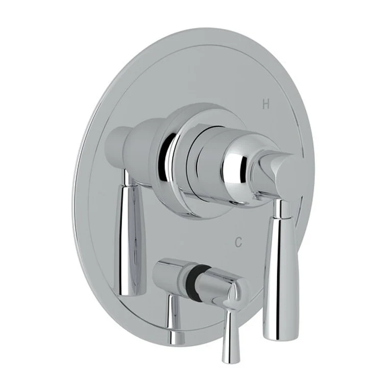 Pressure Balance Valve Trim Holborn 1/2 Inch with Diverter 2 Lever Polished Chrome - Frankwebs