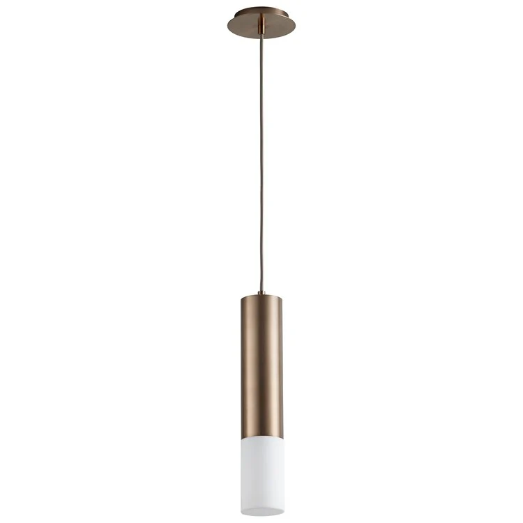 Opus Single-Light LED Mini Pendant with Acrylic Shade - Satin Copper - Frankwebs