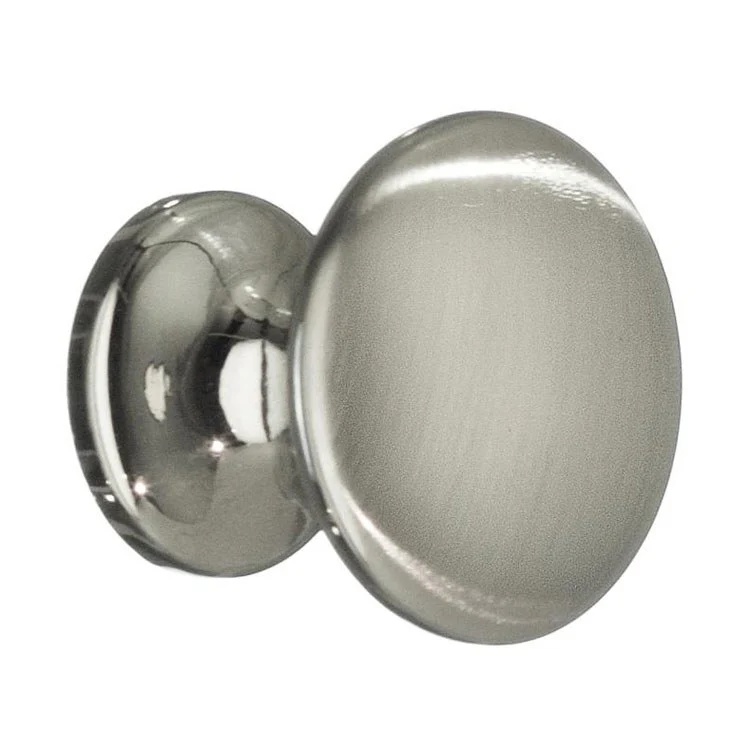 Knob Round for Cabinet Brushed Nickel Zinc 3/4 x 1 x 1 Inch - Frankwebs
