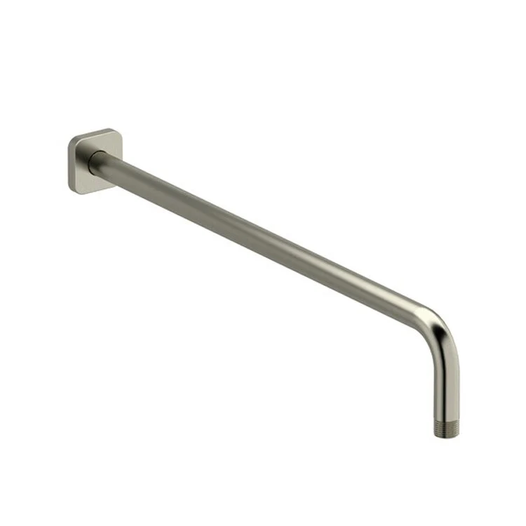 Shower Arm with Square Escutcheon and Salome Flange Polished Nickel 20 Inch 19-5/8 Inch 1/2 Inch Inlet MNPT Brass Wall Mount - Frankwebs