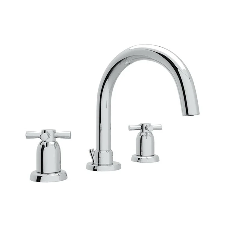 Lavatory Faucet Holborn 2 Cross English Gold 1.2 Gallons per Minute Limited Rotation C-Spout - Frankwebs