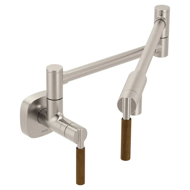 Pot Filler Tenon Modern 2 Lever ADA Spot Resist Stainless Steel 1 Hole 5.5 Gallons per Minute - Frankwebs