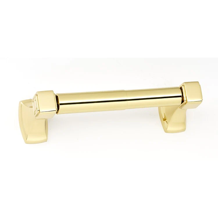 Toilet Paper Holder Cube Bath Polished Brass 6-1/4 Inch 3-1/16 Inch Wall Mount - Frankwebs
