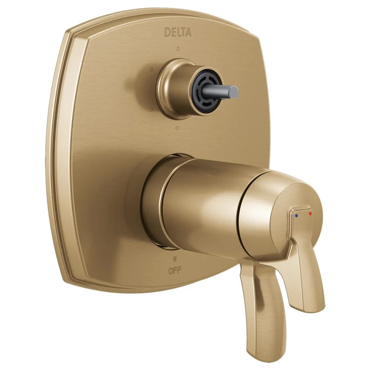 Diverter Trim Stryke Thermostatic 6 Functions Lumicoat Champagne Bronze 2 Lever ADA for MultiChoice Universal R22000 Series Rough Valve - Frankwebs