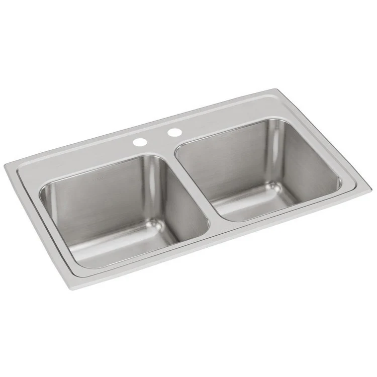 Kitchen Sink Lustertone Classic 29 x 18 Inch Double Bowl Equal 2 Hole Lustertone Classic Top Mount - Frankwebs