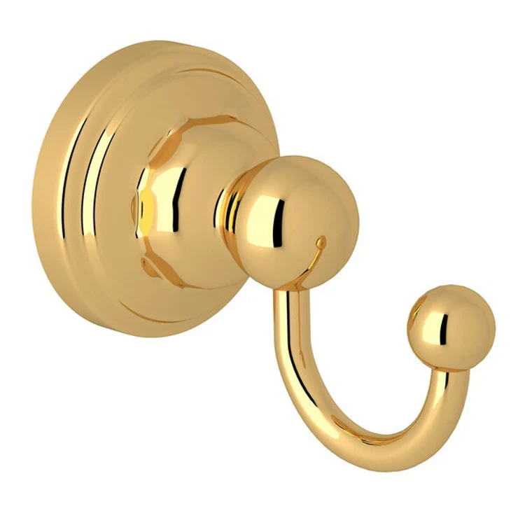 Robe Hook Edwardian Single Unlacquered Brass 2 Inch 2-3/4 Inch Wall Mount Brass - Frankwebs
