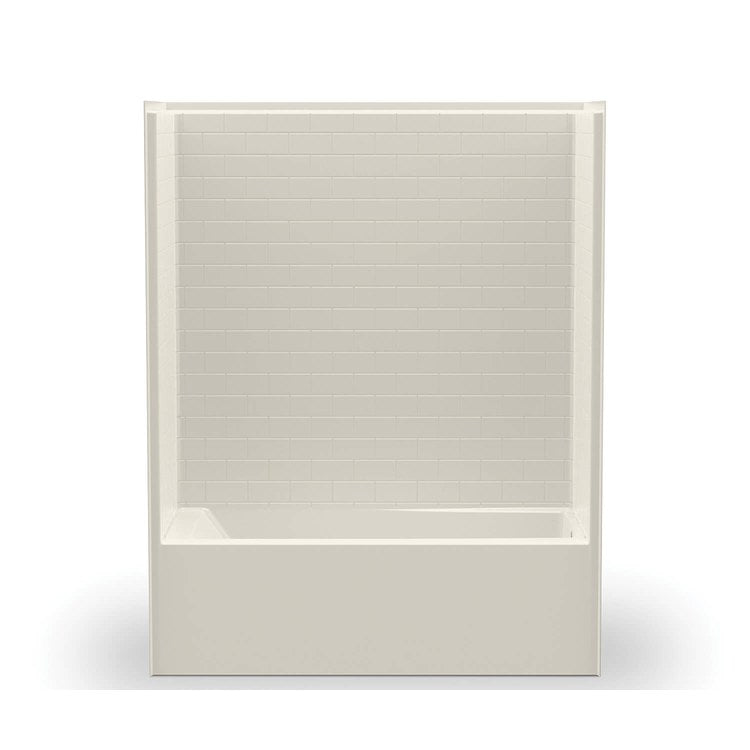 Tub and Shower Module 60 x 31-1/4 x 74-1/4 Inch AcrylX Left Hand Drain White 1 Piece Subway Tile - Frankwebs