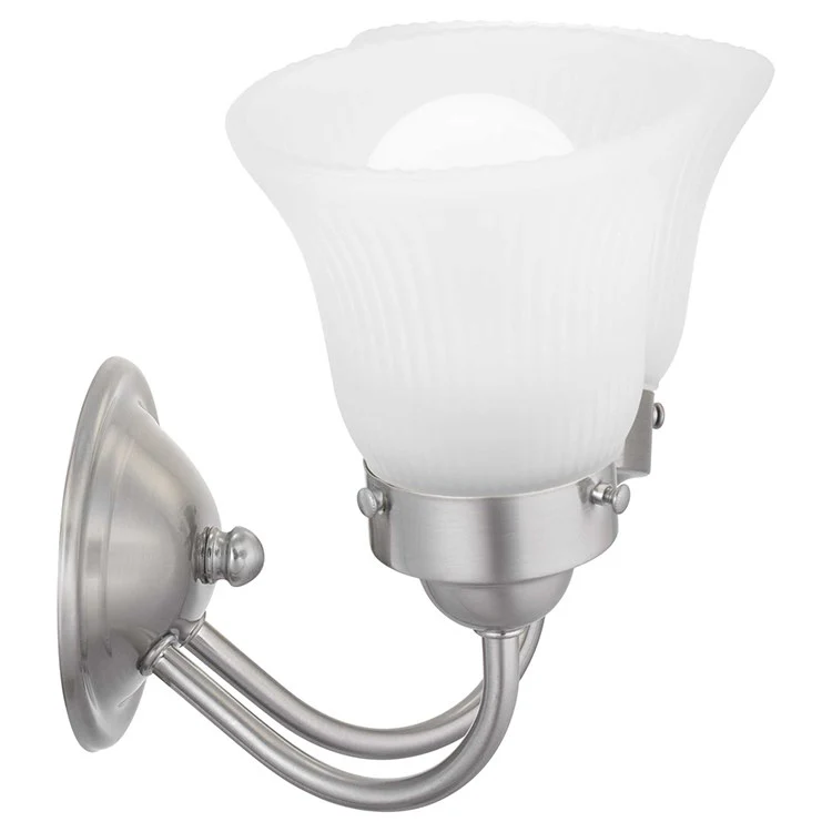 Fluted Glass Two-Light Bathroom Vanity Fixture - Frankwebs