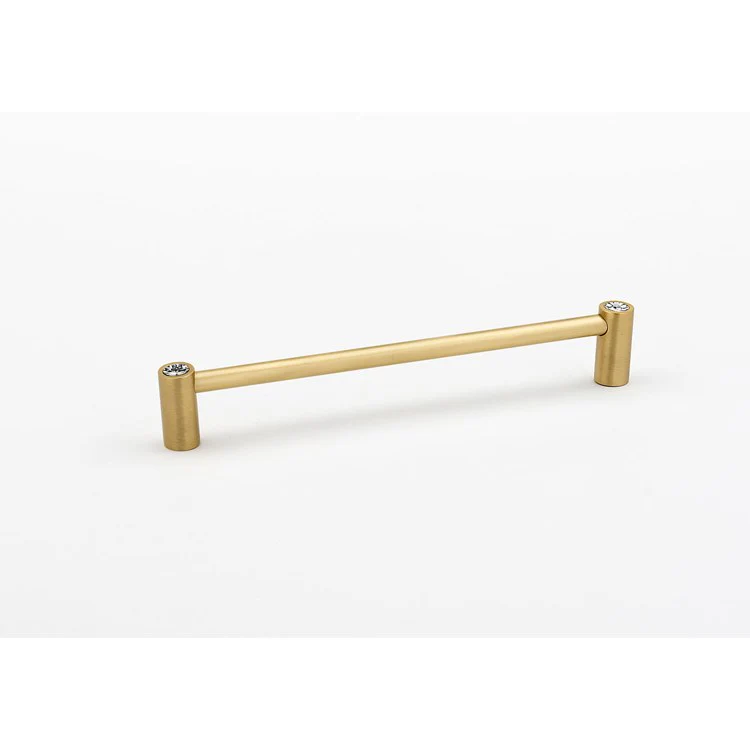 Pull Contemporary II Crystal Oversized Square Crystal Handle Satin Brass 8 Inch 8-5/8 Inch 1-3/8 Inch - Frankwebs