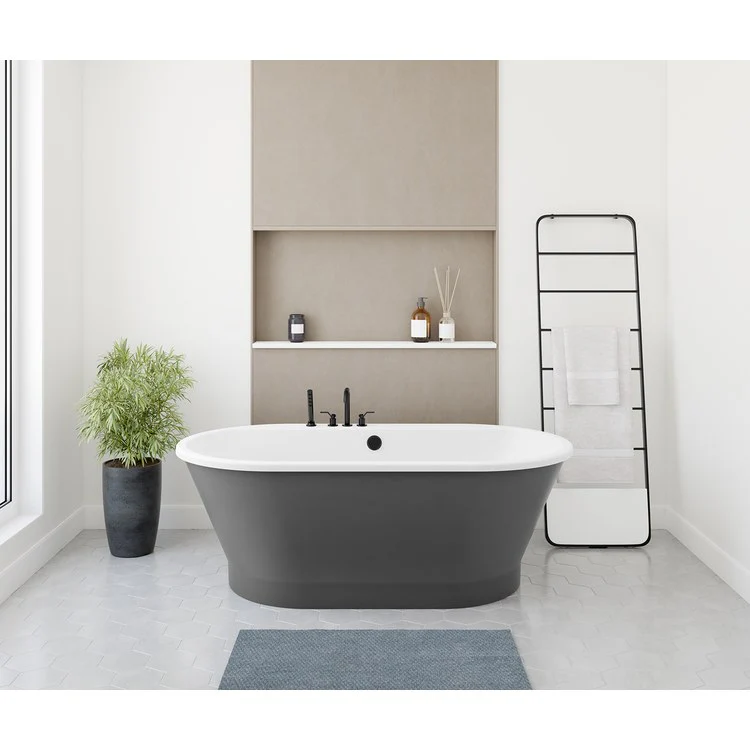 Freestanding Tub Brioso 66 x 36 Inch Center White Oval - Frankwebs