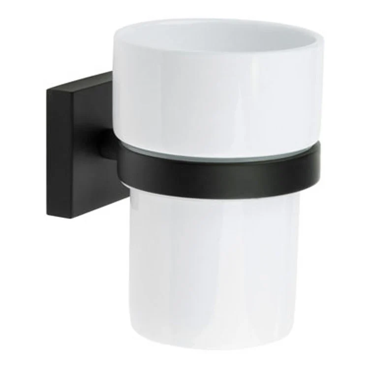 Tumbler Holder House White Porcelain Wall Mount Brass 3-6/7 x 3 x 3-2/3 Inch - Frankwebs