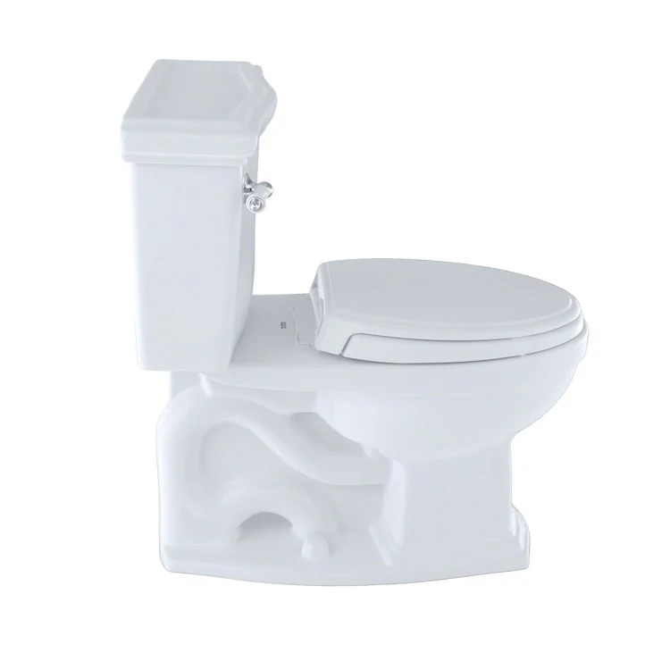 Toilet Eco Clayton 2 Pieces Close Coupled Universal Height Cotton Elongated ADA 31-5/8 Inch 1.28 Gallons per Flush Left Hand Chrome Less Seat - Frankwebs