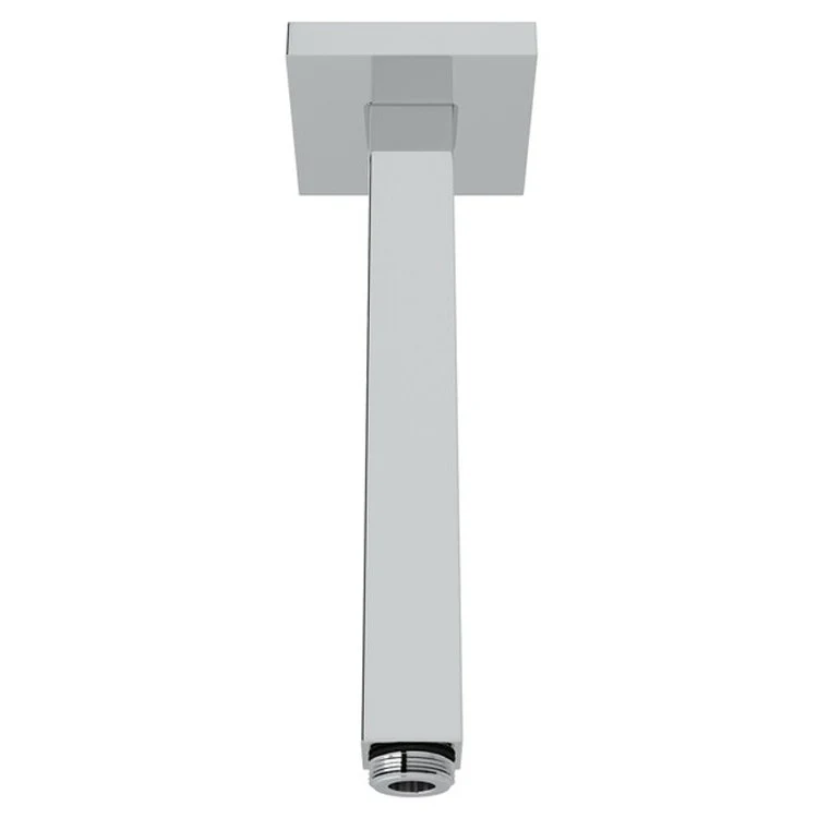 Shower Arm with Square Sliding Escutcheon Polished Nickel 7 Inch 1/2 Inch Male Inlet 1/2 Inch Male Outlet Brass Ceiling Mount - Frankwebs