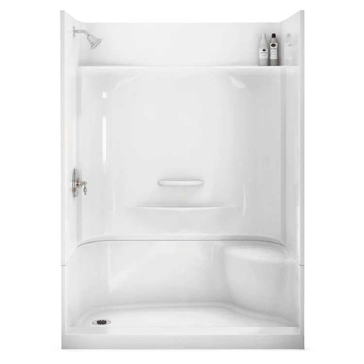 Shower Module KDS 3460 59-3/4 x 33-1/2 x 80-1/8 Inch AcrylX White 4 Pieces Left Hand Seat - Frankwebs