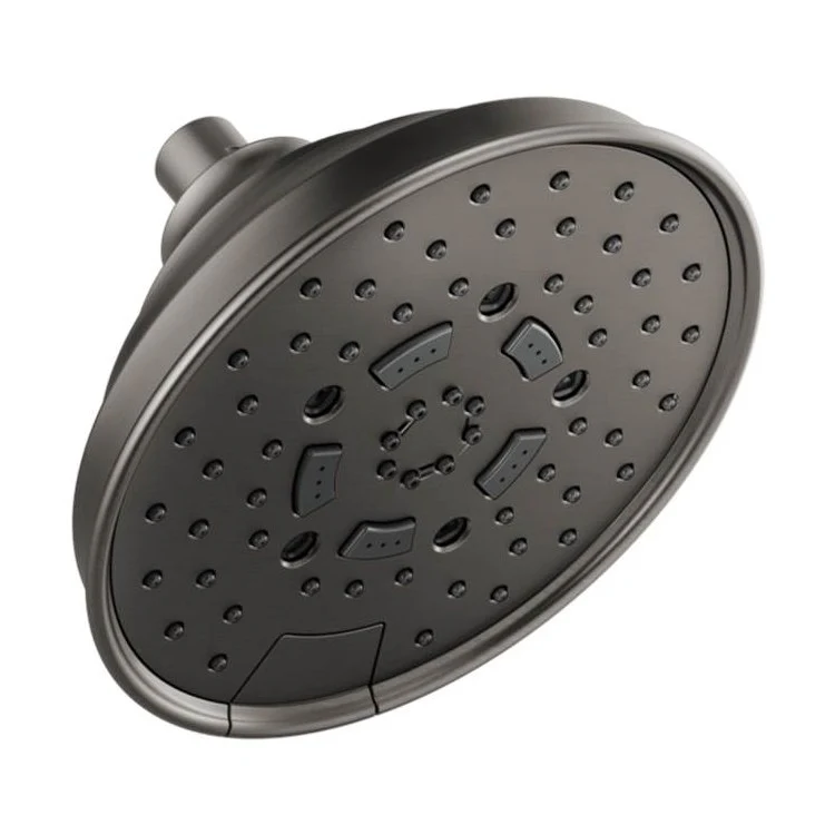 Showerhead Universal Showering 5 Function Brilliance Luxe Gold 7 Inch 1.75 Gallons per Minute H2Okinetic Classic Round Includes H2Okinetic Rinsing Shampoo Full Full & Shampoo & Massage Spray - Frankwebs