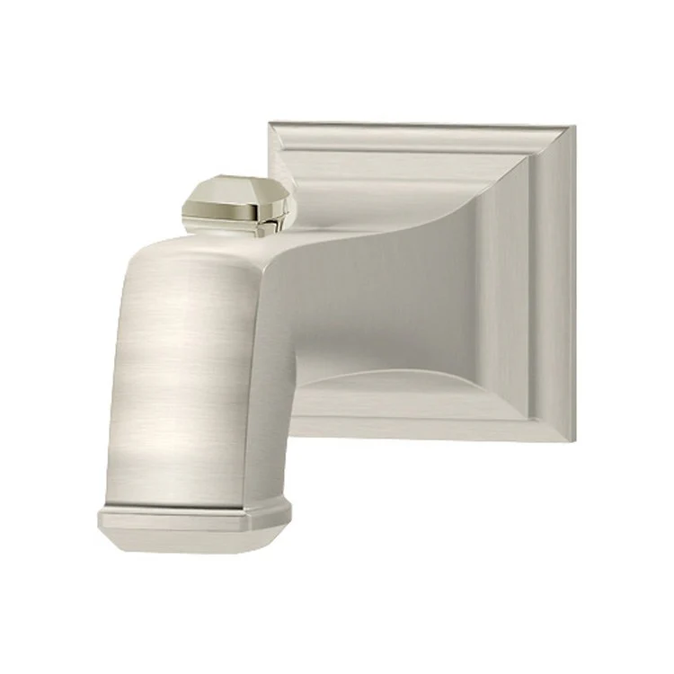Tub Spout Oxford Pull Up with Diverter Satin Nickel 6.-1/2 Inch 4.5 Gallons per Minute Brass - Frankwebs
