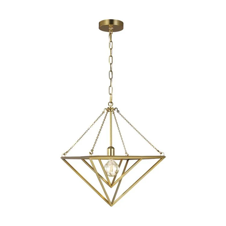 Pendant Carat Chapman and Myers Small 1 Lamp Burnished Brass 60 Watts - Frankwebs