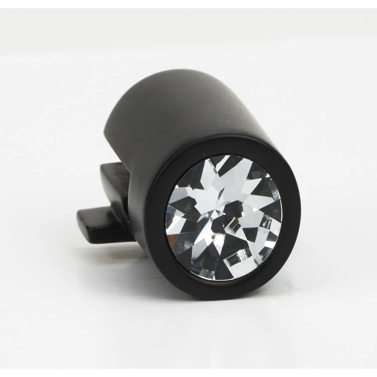 Post Ring Pull Crystal Large Round Satin Brass 3-1/2 Inch Brass - Frankwebs