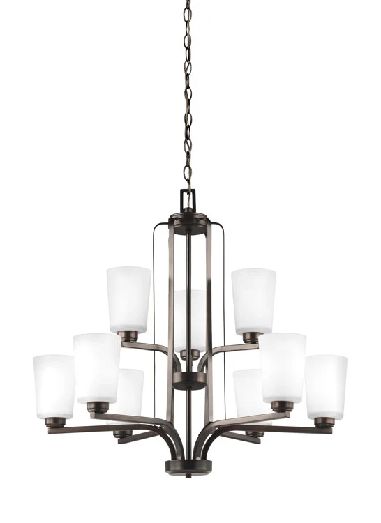 Franport Nine-Light Two-Tier Chandelier - Frankwebs
