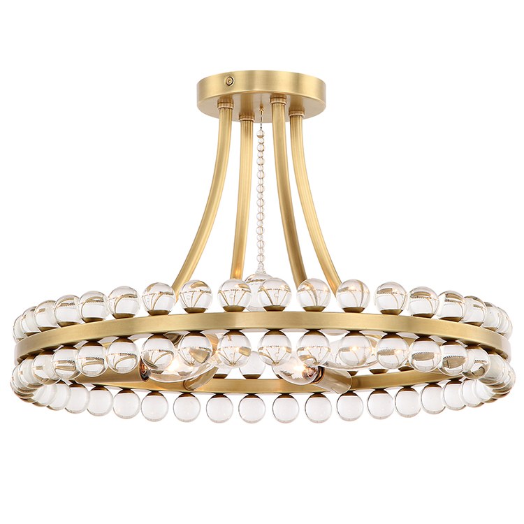 Clover Four-Light Semi-Flush Mount Ceiling Fixture - Frankwebs