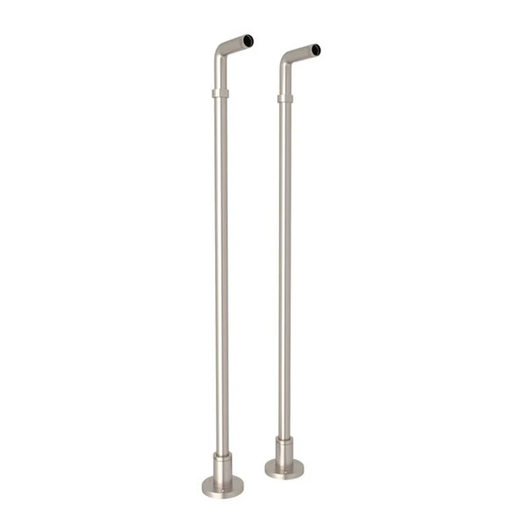 Floor Pillar Legs Unions Set of Two Satin Nickel 3-15/32 x 34-7/8 Inch 1/2IN Female NPT Brass for Exposed Tub Fillers - Frankwebs