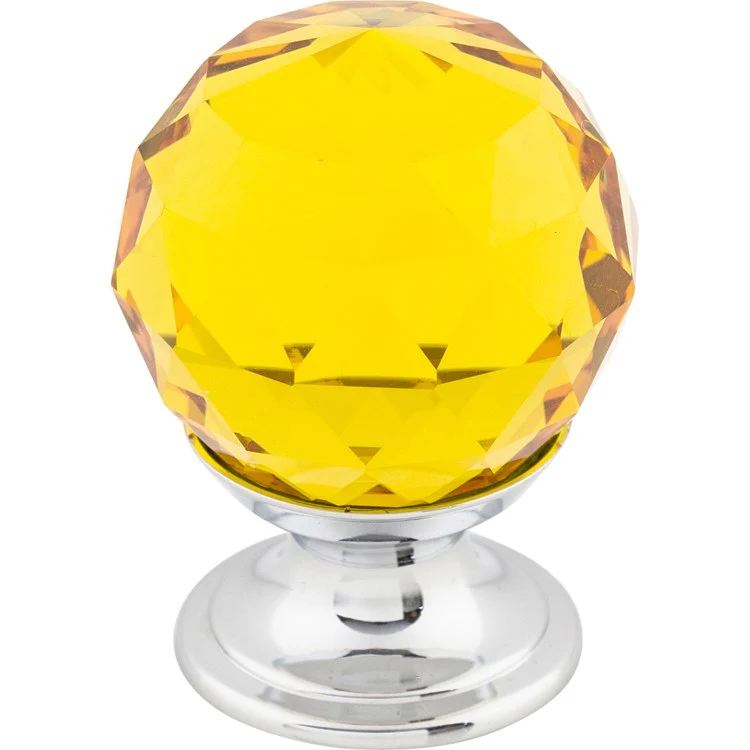 Knob Crystal Amber for Decorative Hardware Brushed Satin Nickel Brass 1-1/8 Inch 1-1/2 Inch - Frankwebs