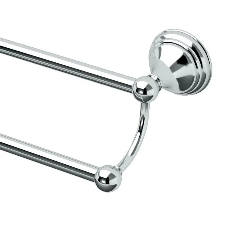 Towel Bar Charlotte 24 Inch Double Satin Nickel Wall Mount Metal - Frankwebs