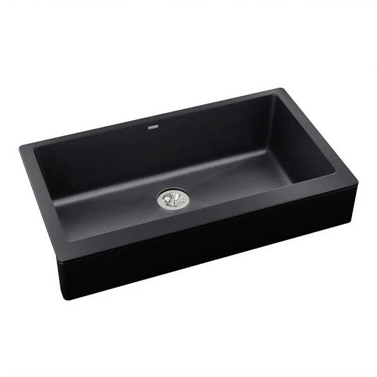 Kitchen Sink Quartz Luxe 36 x 21 Inch Single Bowl Perfect Drain Chestnut Farmhouse - Frankwebs