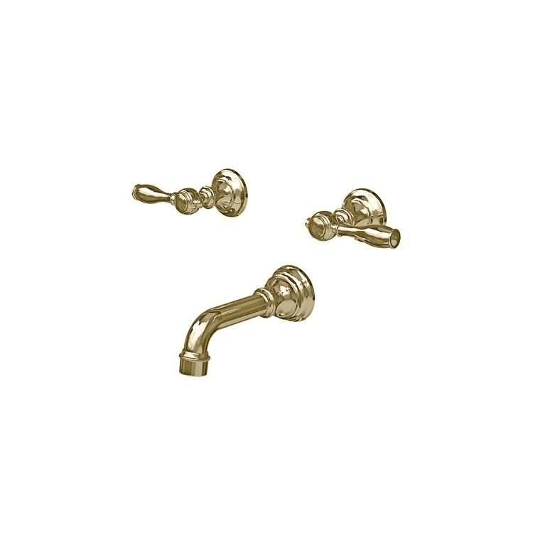Tub Trim Victoria Wall Mount 2 Lever French Gold PVD ADA - Frankwebs