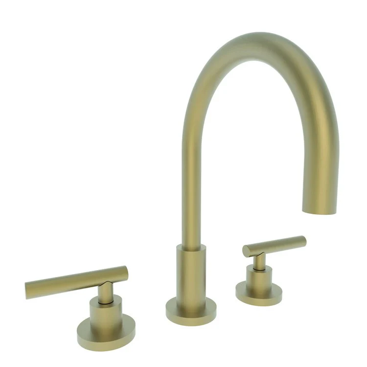 East Linear Two Handle Widespread Bathroom Faucet with Lever Handles with Drain - Satin Bronze PVD - Frankwebs