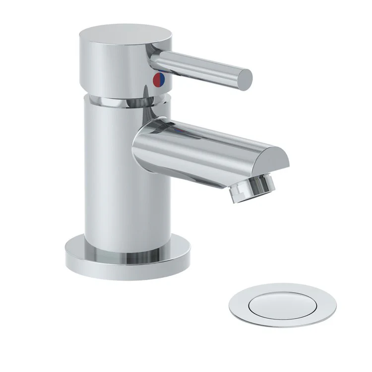 Lavatory Faucet Dia 1 Lever ADA WaterSense Polished Chrome 1.0 Gallons per Minute Push Pop 1 Hole - Frankwebs